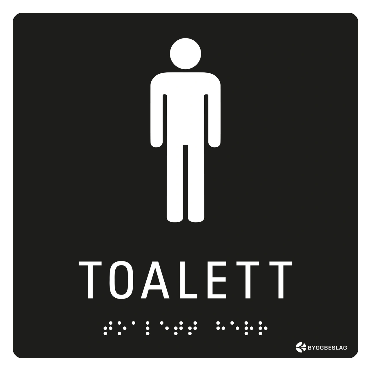SKYLT TAKTIL TOALETT HERR