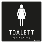 SKYLT TAKTIL TOALETT DAM