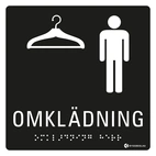 SKYLT TAKTIL OMKLÄDNING HERR