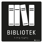 SKYLT TAKTIL BIBLIOTEK