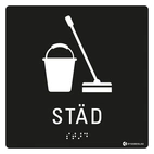 SKYLT TAKTIL STÄD