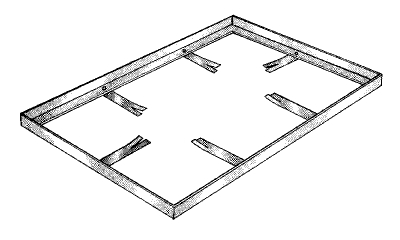 INGJUTNINGSRAM 22R A=600 X B=400 MM ALU NATUR