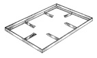 INGJUTNINGSRAM 22R A=600 X B=400 MM ALU NATUR