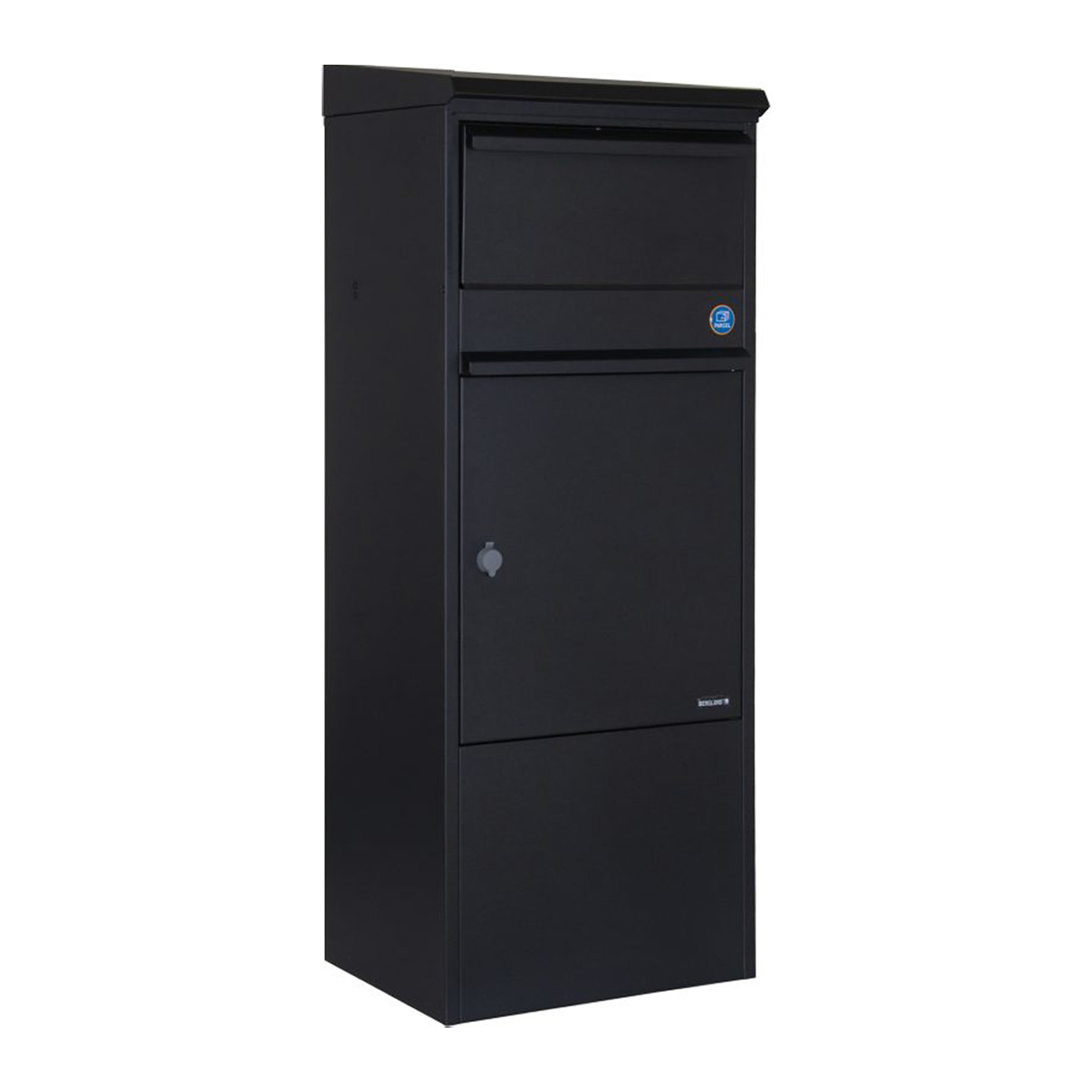 PAKETPOSTLÅDA MP4000 MARK MED FÖRSTÄRKT DÖRR LÅSBAR SVART