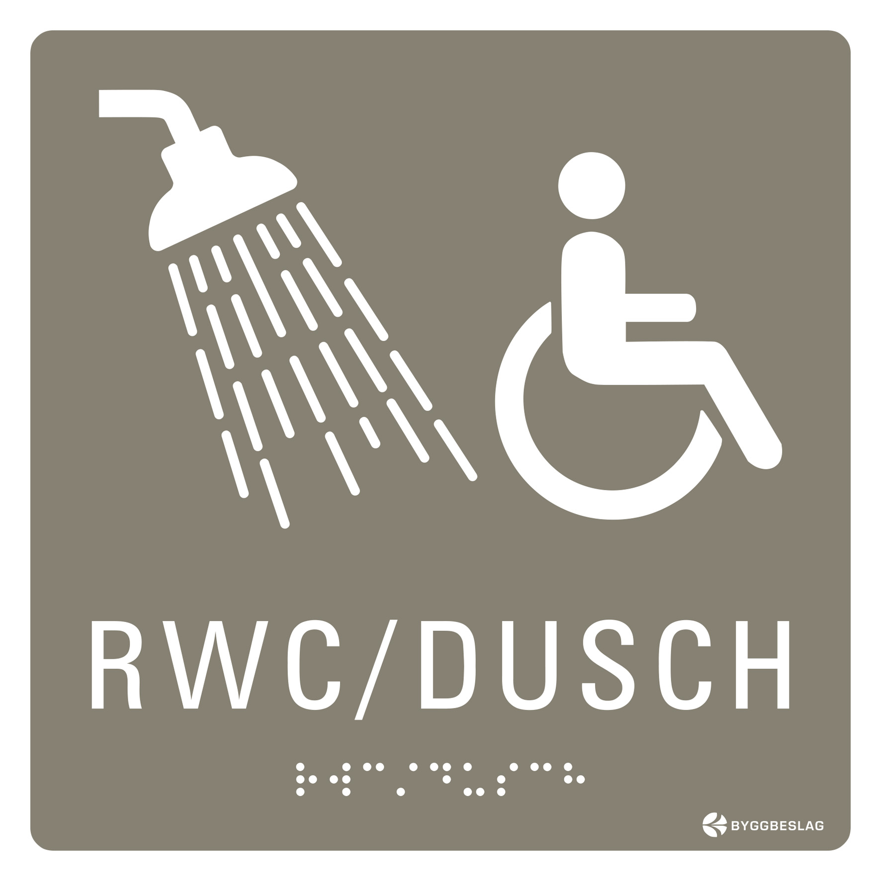 SKYLT TAKTIL DUSCH/RWC