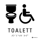 SKYLT TAKTIL RWC TOALETT
