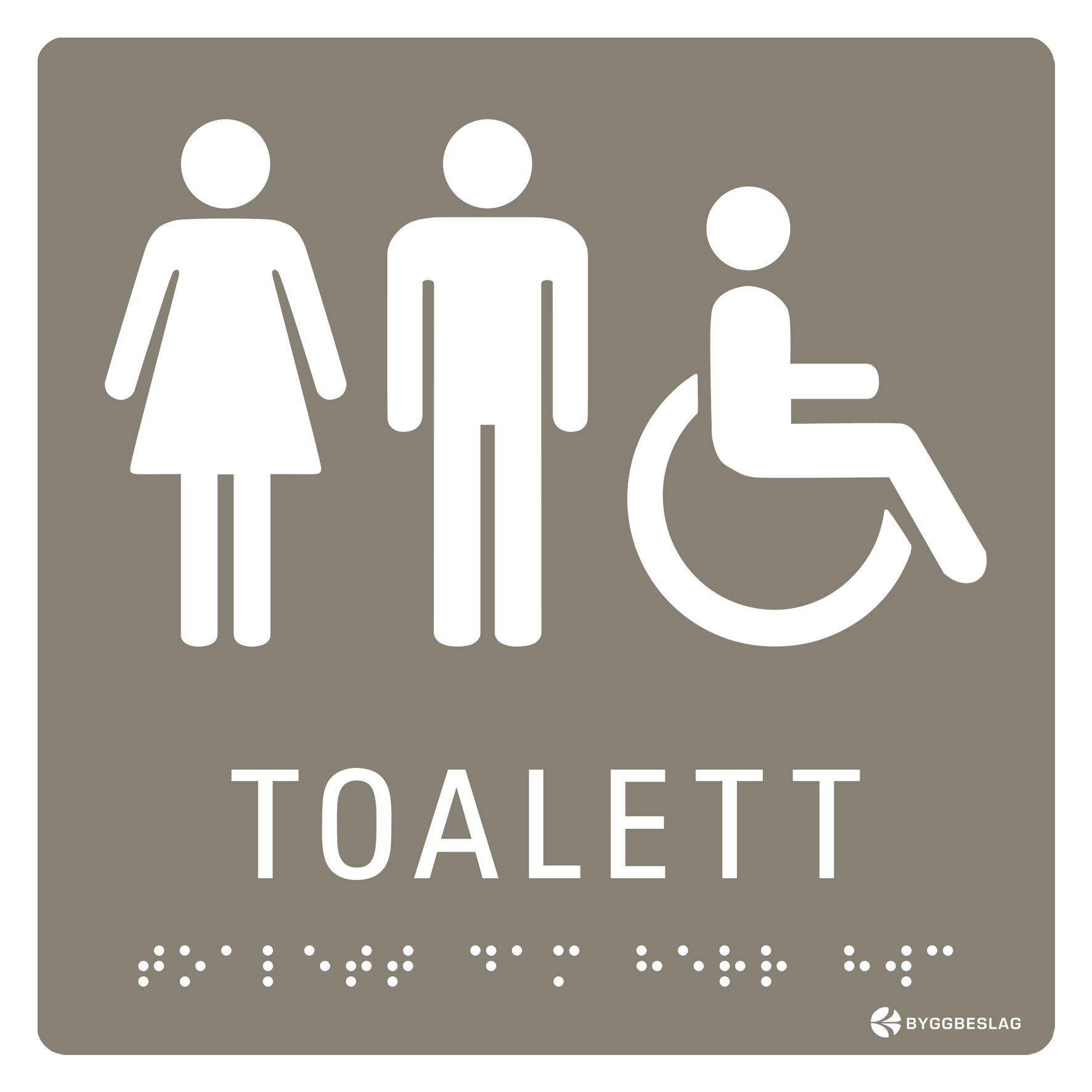 SKYLT TAKTIL TOALETT DAM/HERR/RWC
