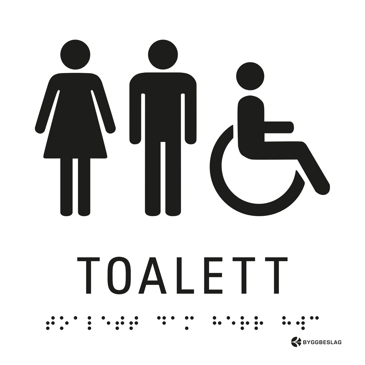 SKYLT TAKTIL TOALETT DAM/HERR/RWC