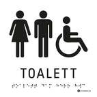 SKYLT TAKTIL TOALETT DAM/HERR/RWC