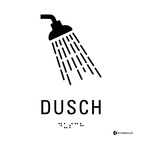 SKYLT TAKTIL DUSCH