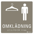 SKYLT TAKTIL OMKLÄDNING HERR