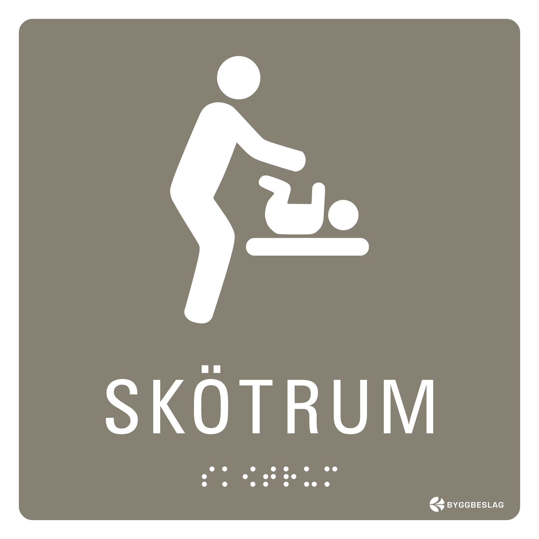SKYLT TAKTIL SKÖTRUM