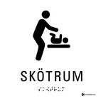 SKYLT TAKTIL SKÖTRUM
