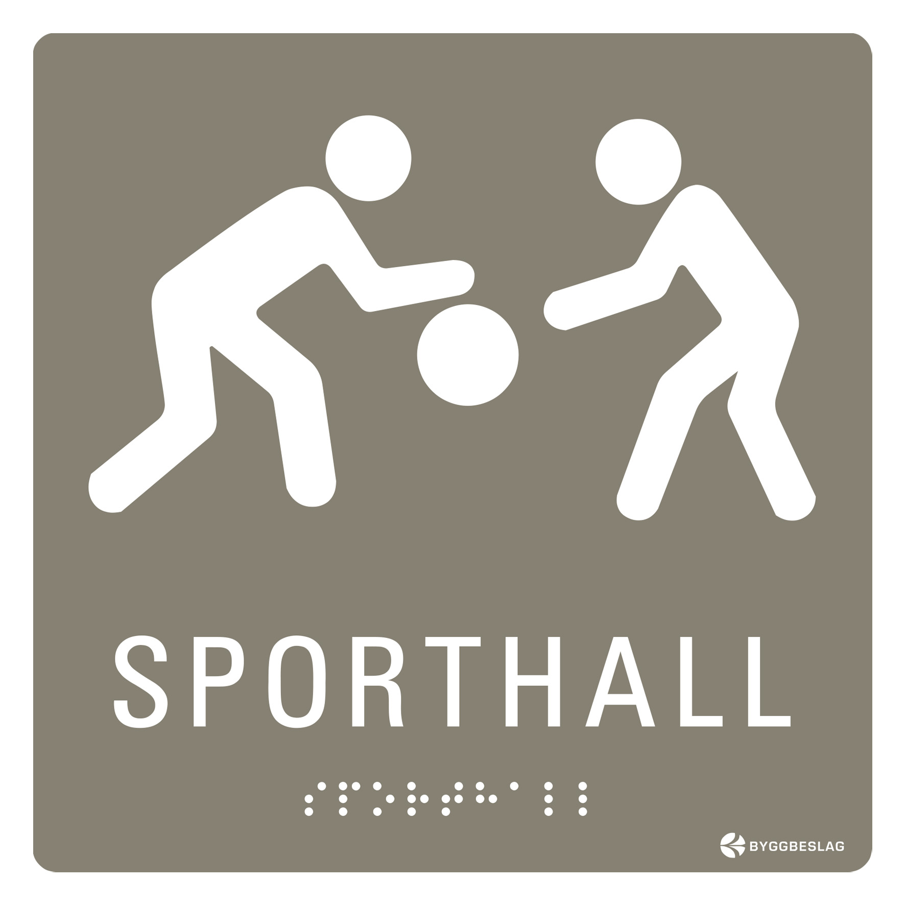 SKYLT TAKTIL SPORTHALL