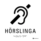 SKYLT TAKTIL HÖRSLINGA
