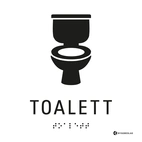 SKYLT TAKTIL TOALETT
