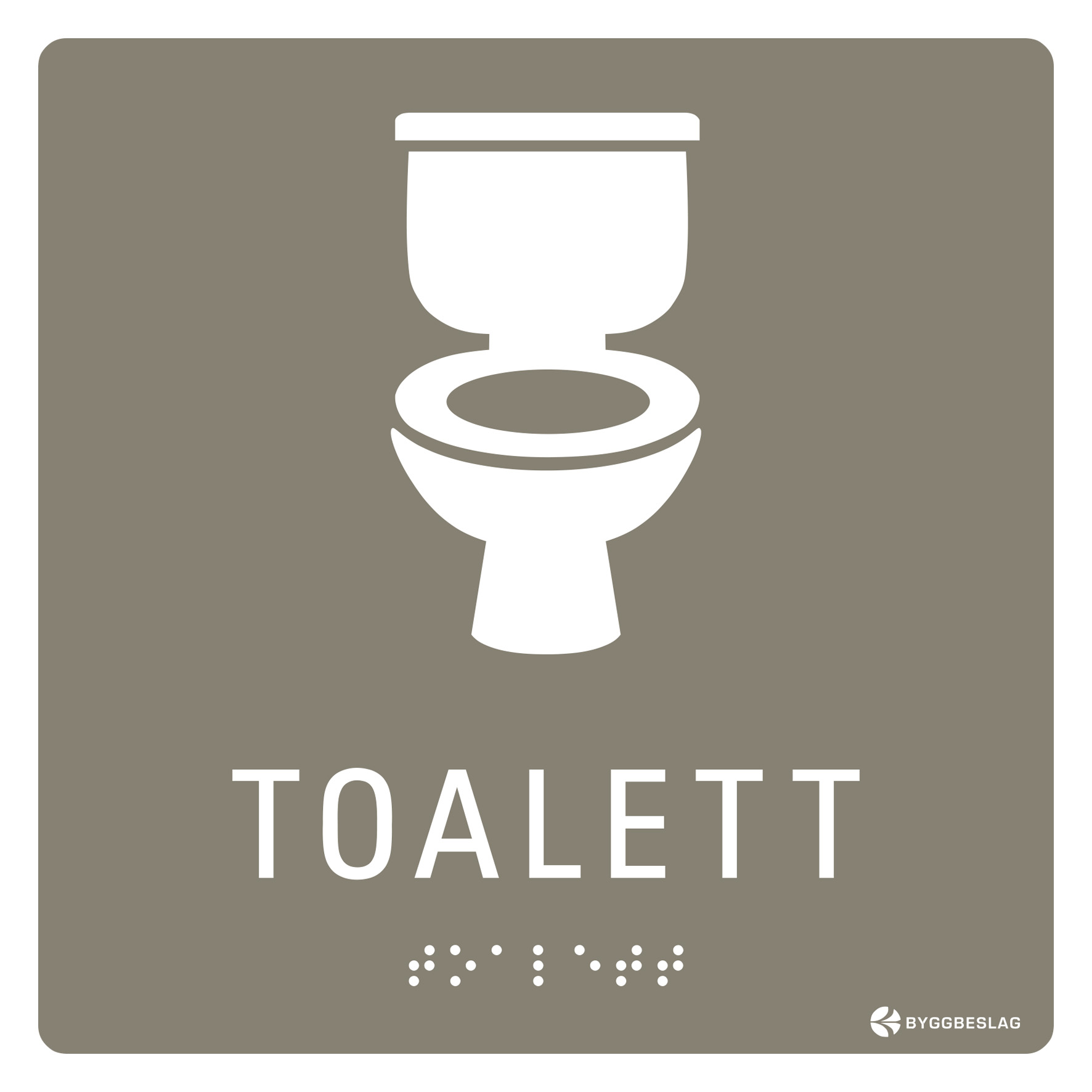 SKYLT TAKTIL TOALETT
