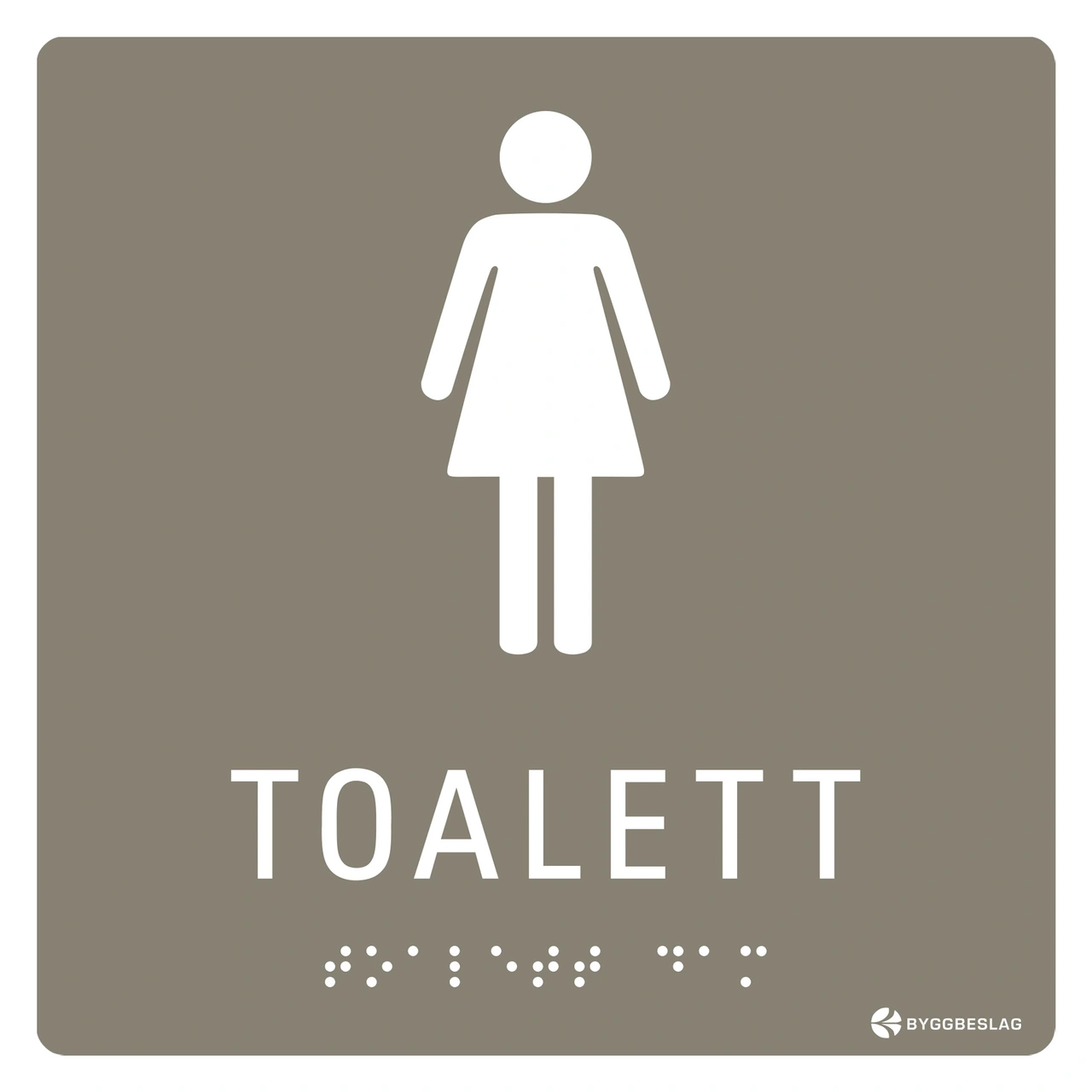 SKYLT TAKTIL TOALETT DAM