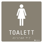 SKYLT TAKTIL TOALETT DAM