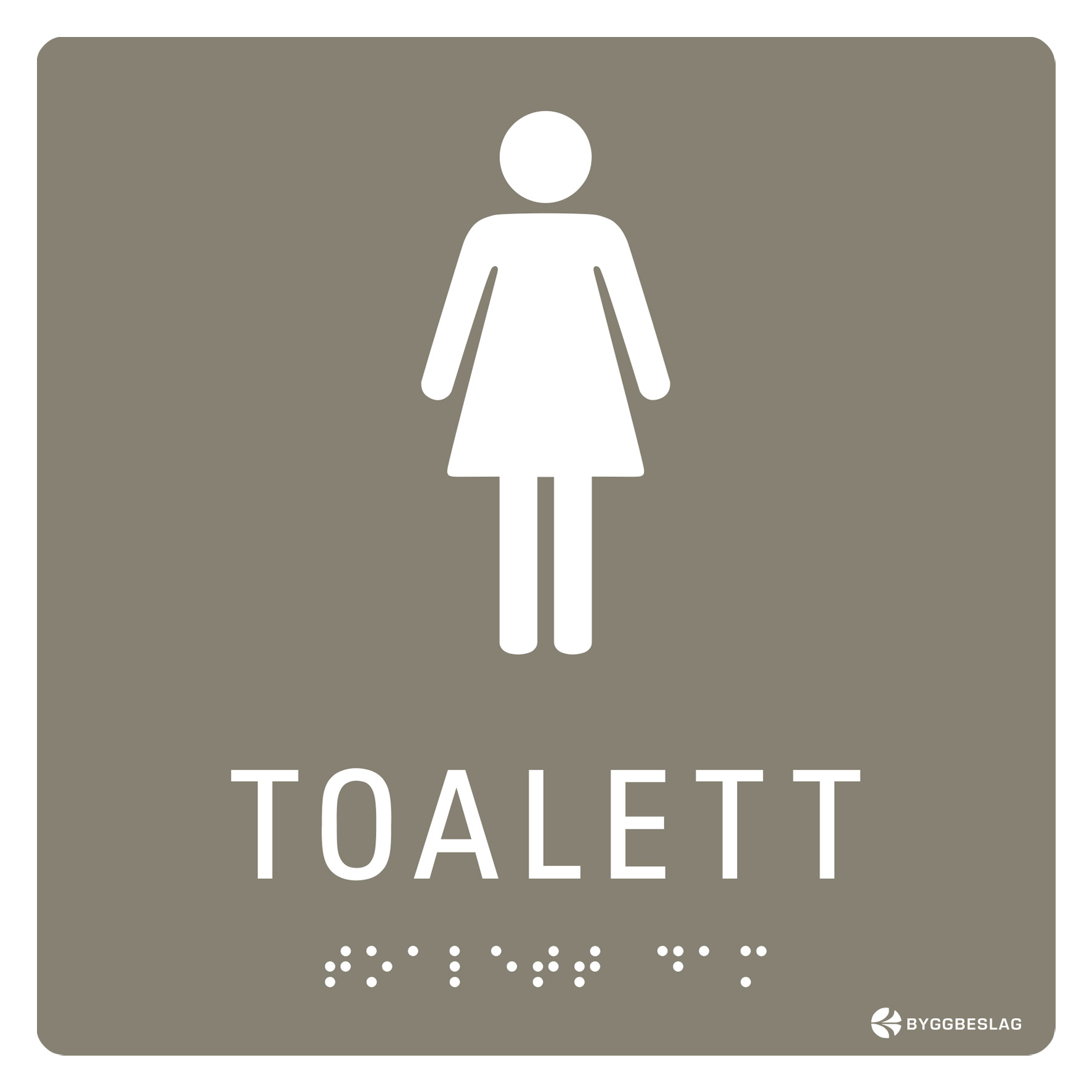 SKYLT TAKTIL TOALETT DAM