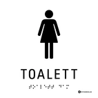 SKYLT TAKTIL TOALETT DAM