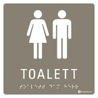 SKYLT TAKTIL TOALETT DAM/HERR