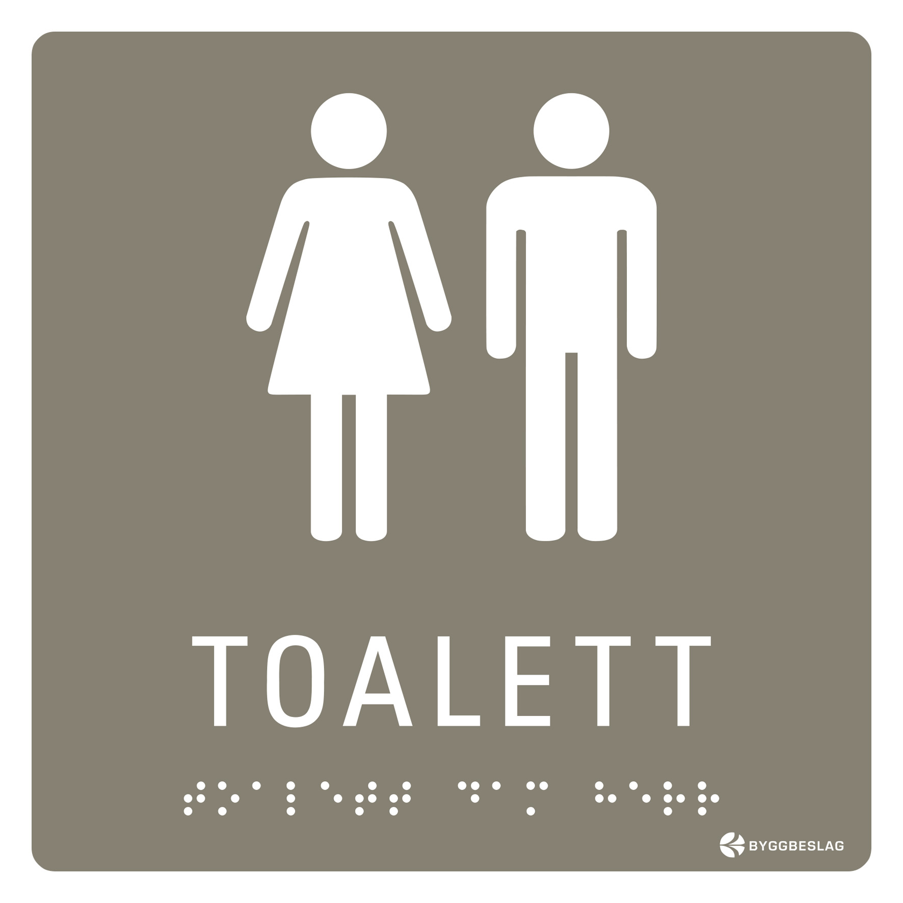 SKYLT TAKTIL TOALETT DAM/HERR