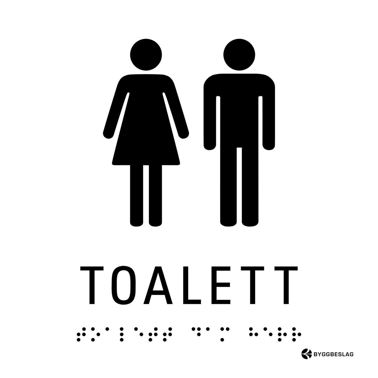 SKYLT TAKTIL TOALETT DAM/HERR