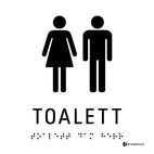 SKYLT TAKTIL TOALETT DAM/HERR