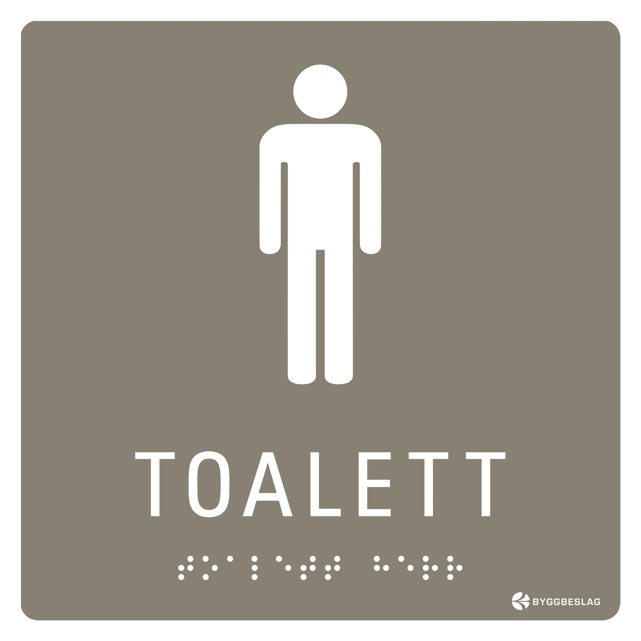 SKYLT TAKTIL TOALETT HERR