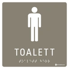 SKYLT TAKTIL TOALETT HERR