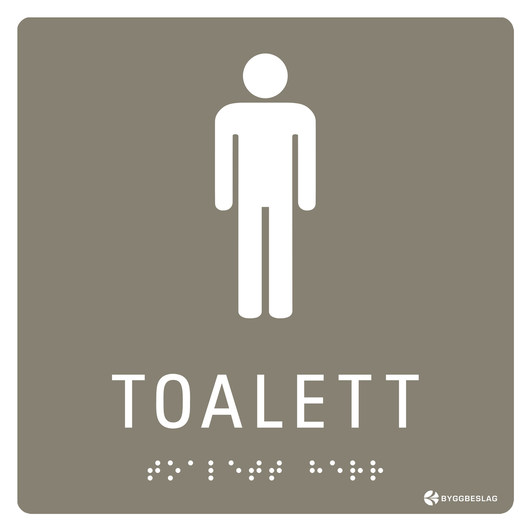 SKYLT TAKTIL TOALETT HERR