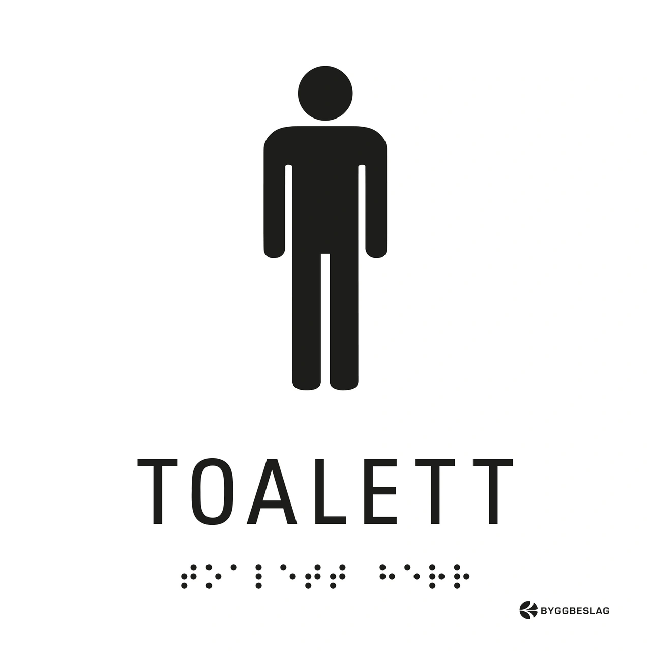 SKYLT TAKTIL TOALETT HERR
