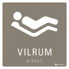 SKYLT TAKTIL VILRUM