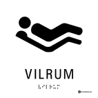 SKYLT TAKTIL VILRUM