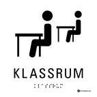 SKYLT TAKTIL KLASSRUM