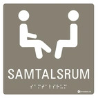 SKYLT TAKTIL SAMTALSRUM