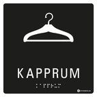 SKYLT TAKTIL KAPPRUM