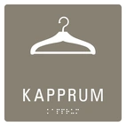 SKYLT TAKTIL KAPPRUM