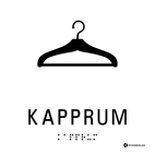 SKYLT TAKTIL KAPPRUM