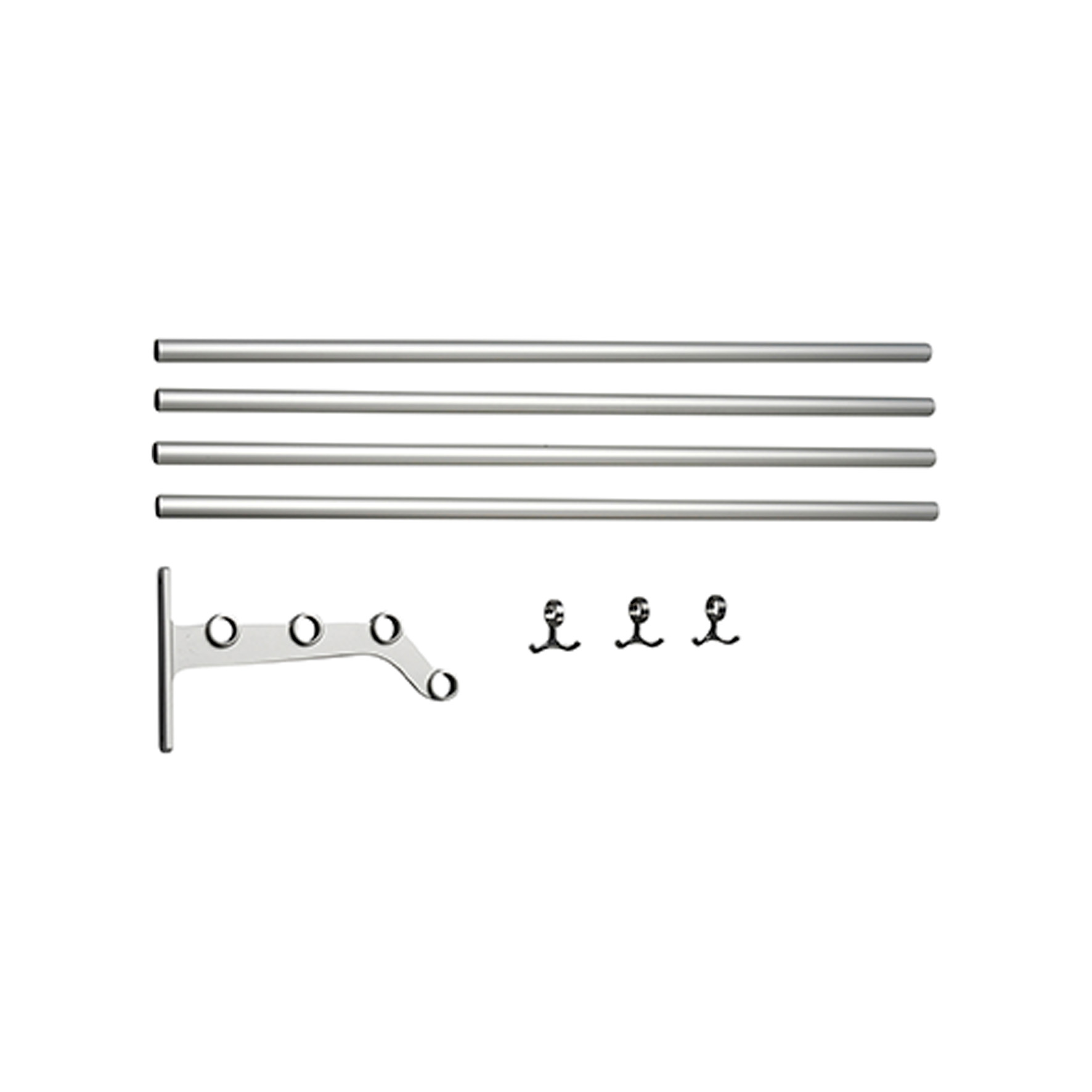 KLÄD-/SKOHYLLA NOSTALGI PÅBYGGN FAST LÄNGD 1000 MM ALU/ALU