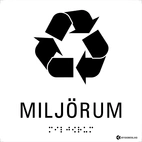 SKYLT TAKTIL MILJÖRUM