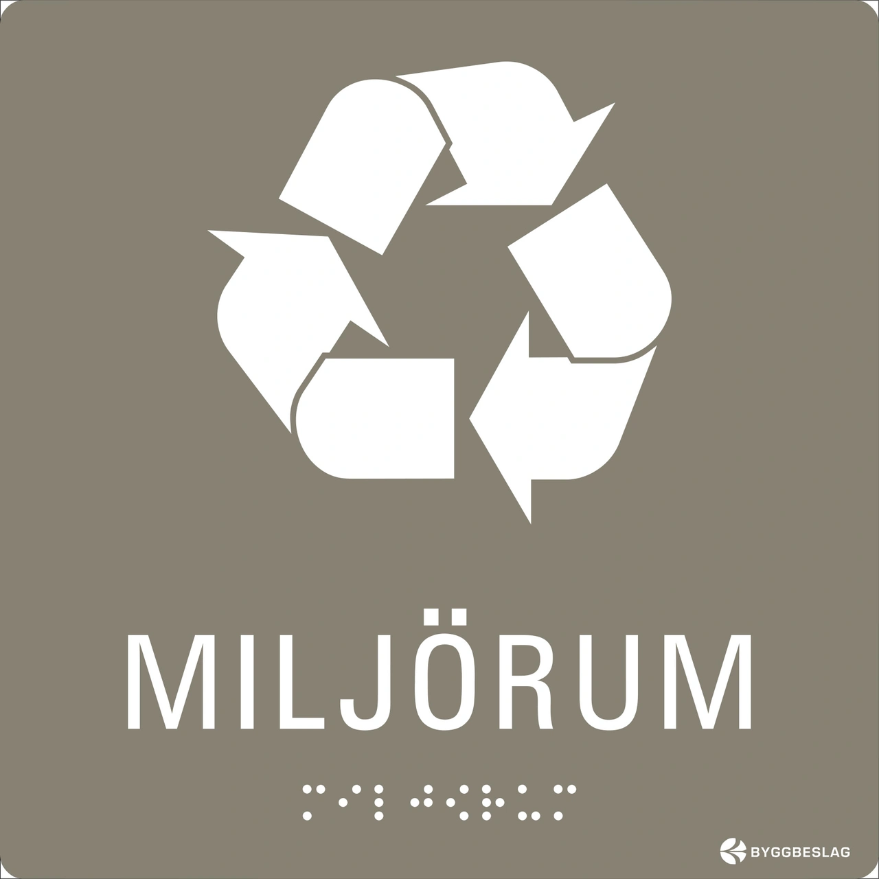 SKYLT TAKTIL MILJÖRUM