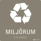 SKYLT TAKTIL MILJÖRUM