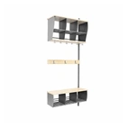 KLÄDSTÄLL BB04 VÄGGSKENA PÅBYGGNADSDEL FACKBREDD 250 MM