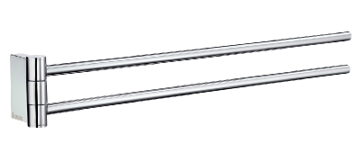 HANDDUKSSTÅNG AIR AK326 440 MM 2 SVÄNGBARA ARMAR KROM BLANK