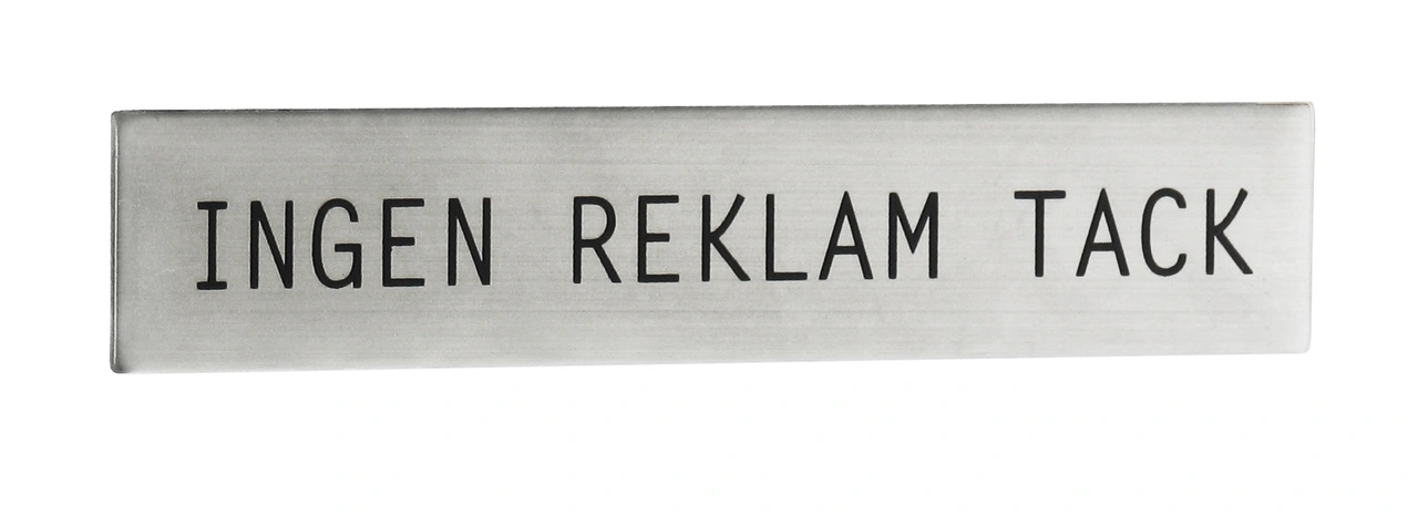 SKYLT INGEN REKLAM TACK SJÄLVHÄFTANDE 17X90 MM RFR