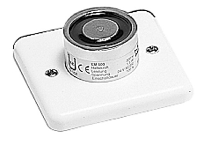 DÖRRHÅLLARMAGNET DORMAKABA EM500G FÖR VÄGGMONTAGE 24 V 40 KG