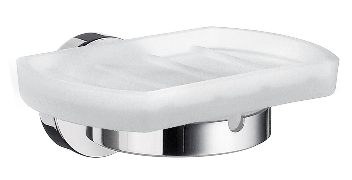 TVÅLKOPP HOME HK342 KROM BLANK/FROSTAT GLAS