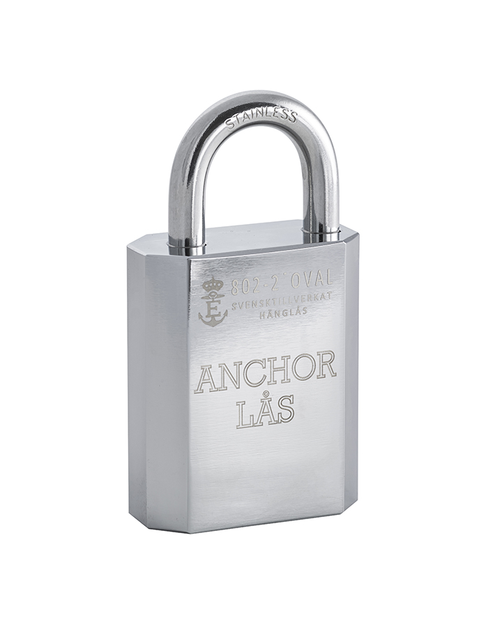 HÄNGLÅS ANCHOR 802-2 OVAL EXKL CYLINDER